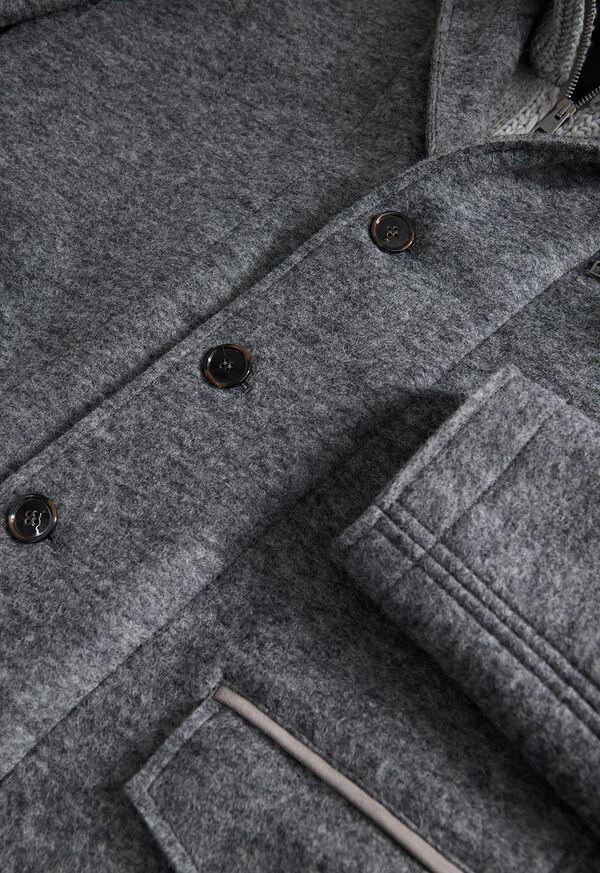 Paul Stuart Wool Jacket With Removable Knit Collar