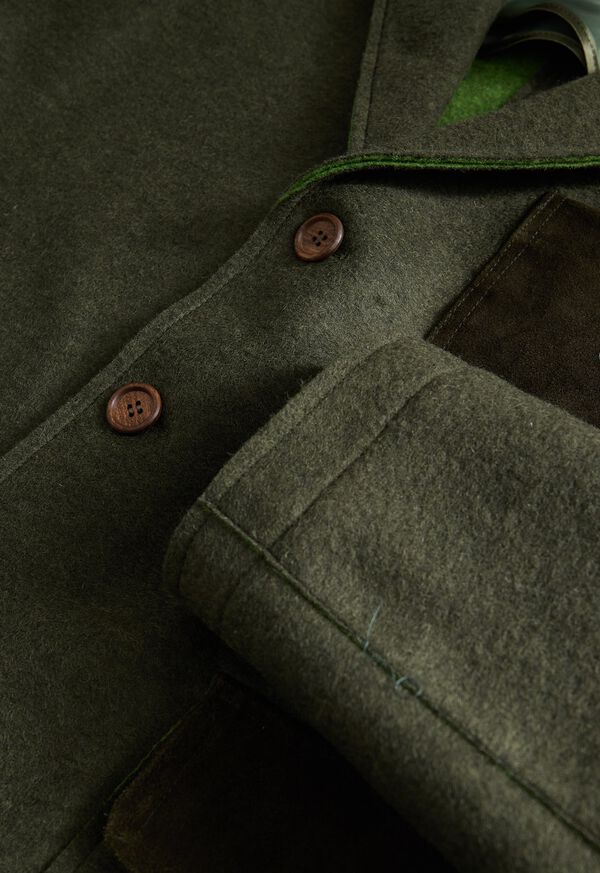 Paul Stuart Wool Jacket With Suede Details