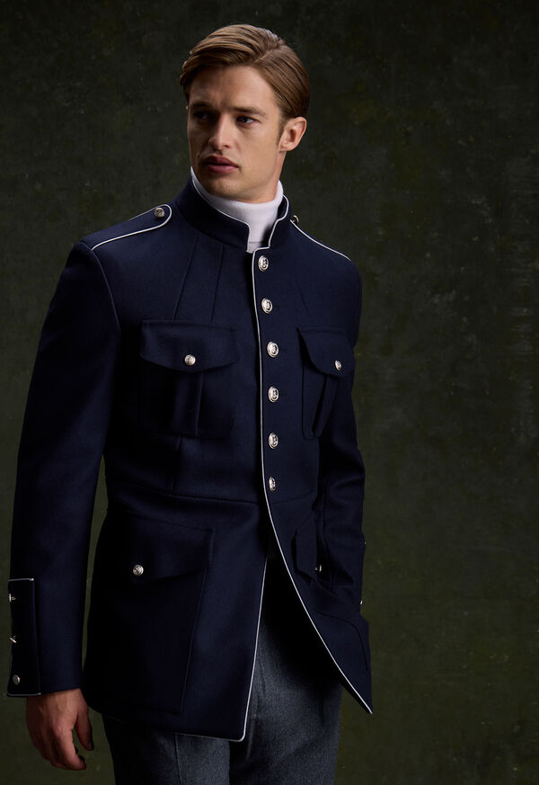 Paul Stuart Wool Military Style Jacket