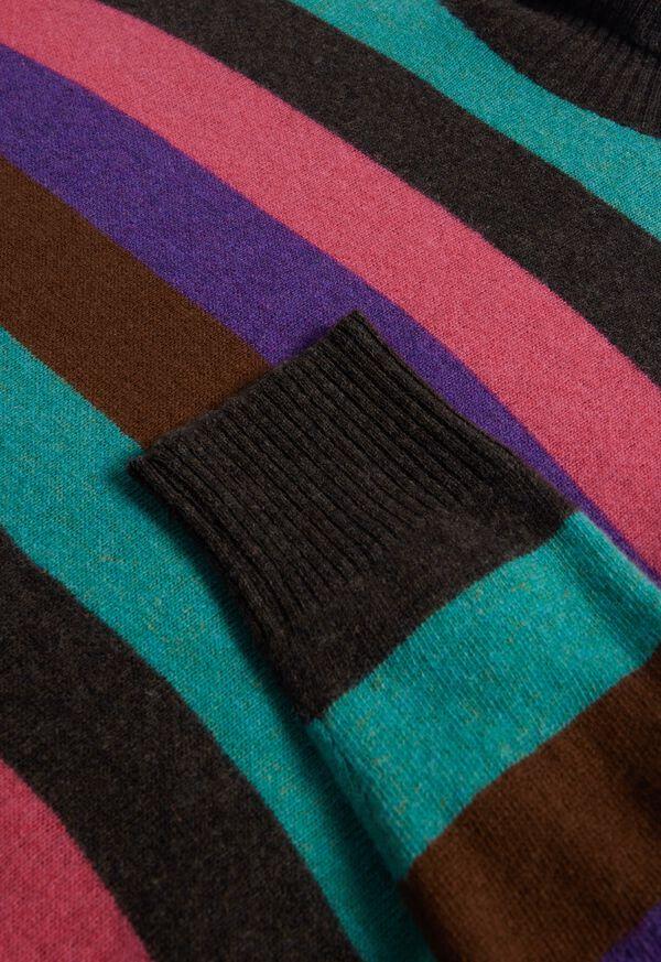Paul Stuart Wool Multicolor Stripe Turtleneck