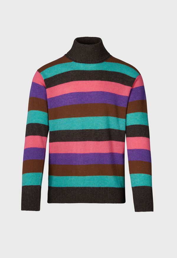 paul stuart Wool Multicolor Stripe Turtleneck