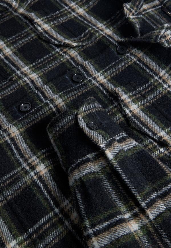 Paul Stuart Wool Plaid Shirt Jacket