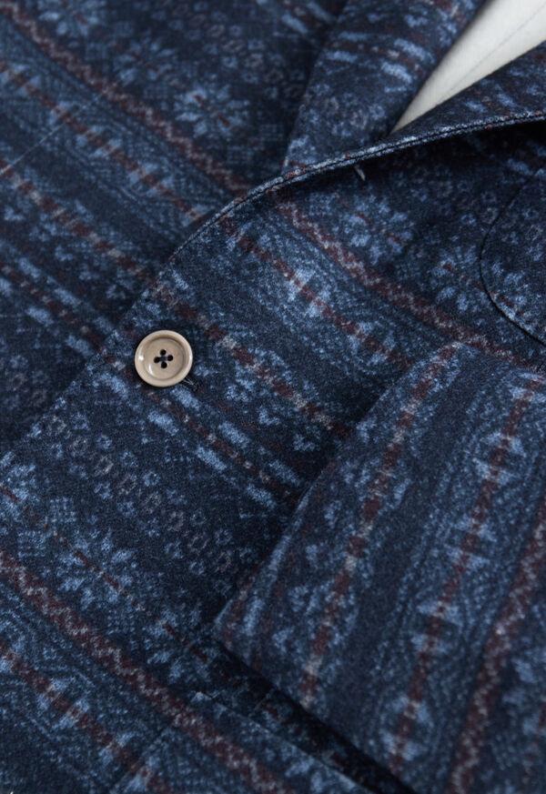Paul Stuart Wool Printed Fair Isle Jacket