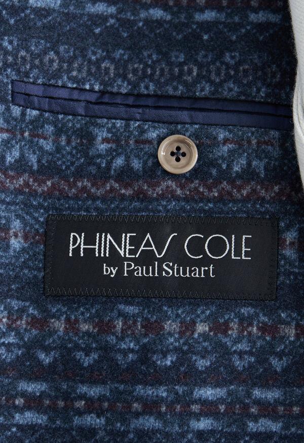 Paul Stuart Wool Printed Fair Isle Jacket