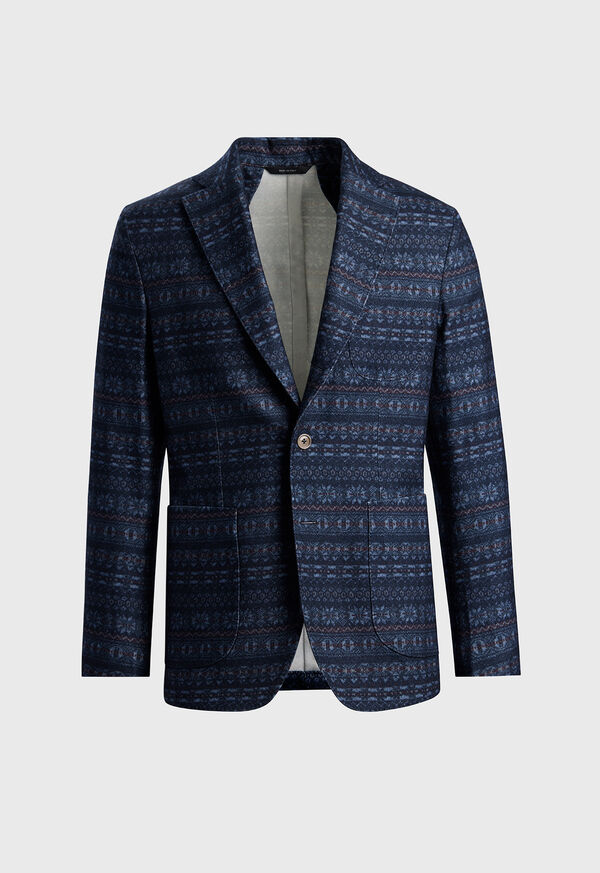 paul stuart Wool Printed Fair Isle Jacket