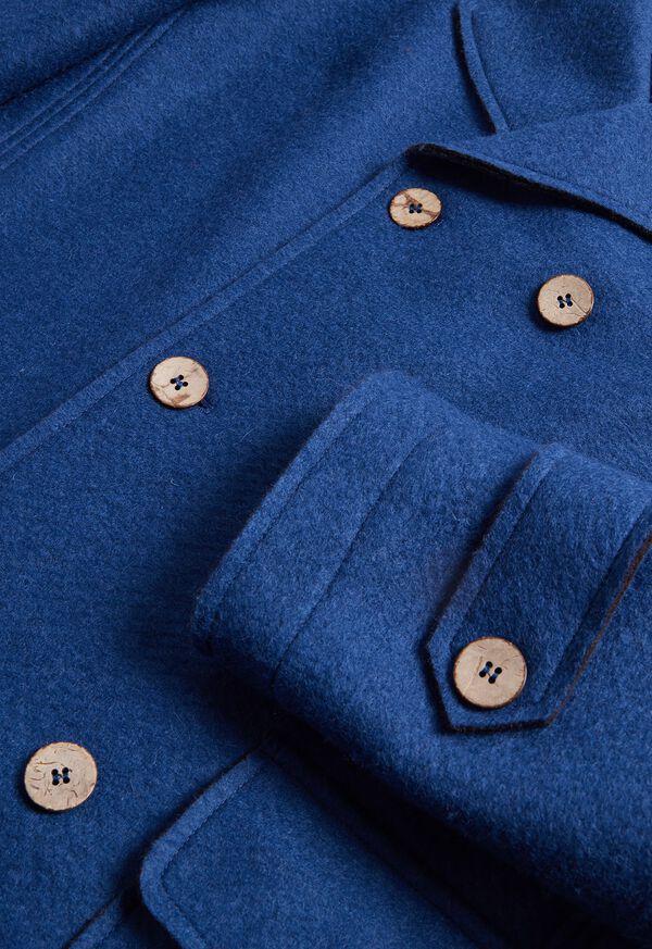 Paul Stuart Wool Raw Edge Double Breasted Jacket