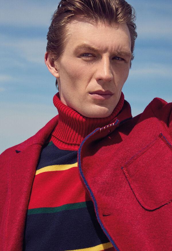 Paul Stuart Wool Regimental Stripe Turtleneck