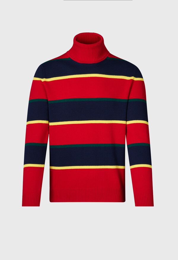 paul stuart Wool Regimental Stripe Turtleneck