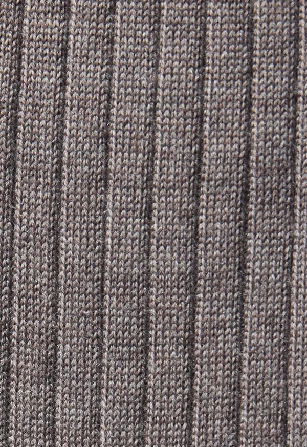 Paul Stuart Wool Ribbed Sock With Contrast Trim
