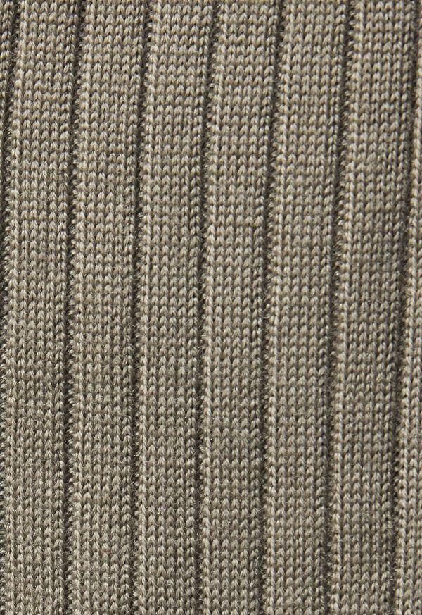 Paul Stuart Wool Ribbed Sock With Contrast Trim