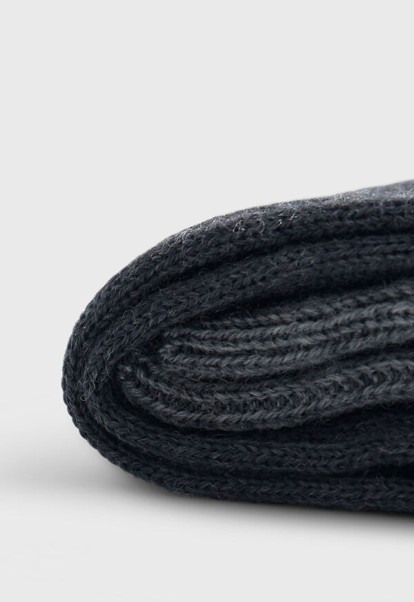 Paul Stuart Wool Ribbed Sock With Contrast Trim