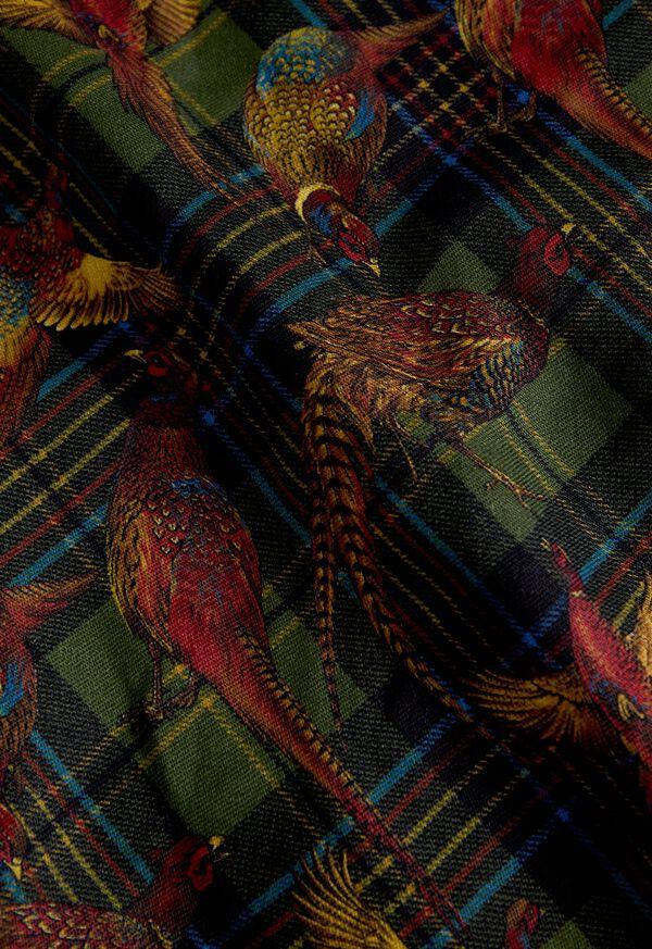 Paul Stuart Wool & Silk Printed Sport Shirt