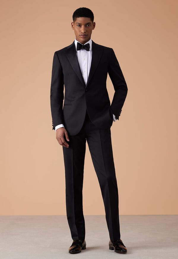 Paul Stuart Wool Tuxedo With Satin Notch Lapel