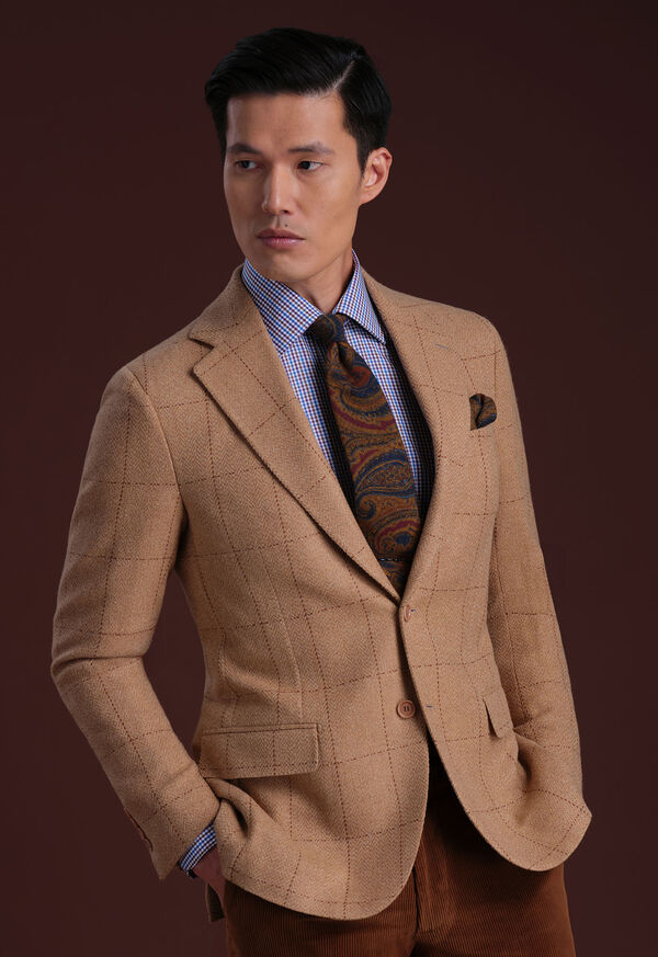Paul Stuart Wool Windowpane Jacket