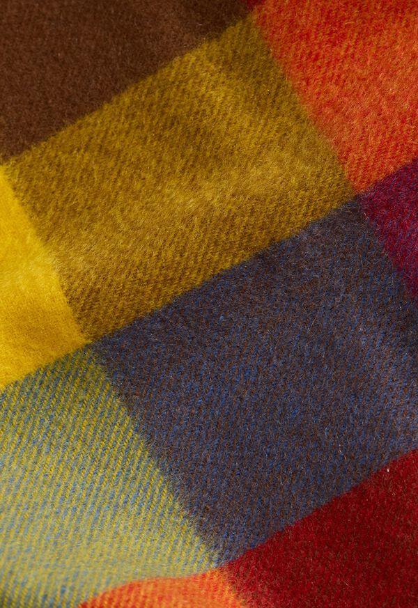 Paul Stuart Woven Cashmere Buffalo Check Scarf