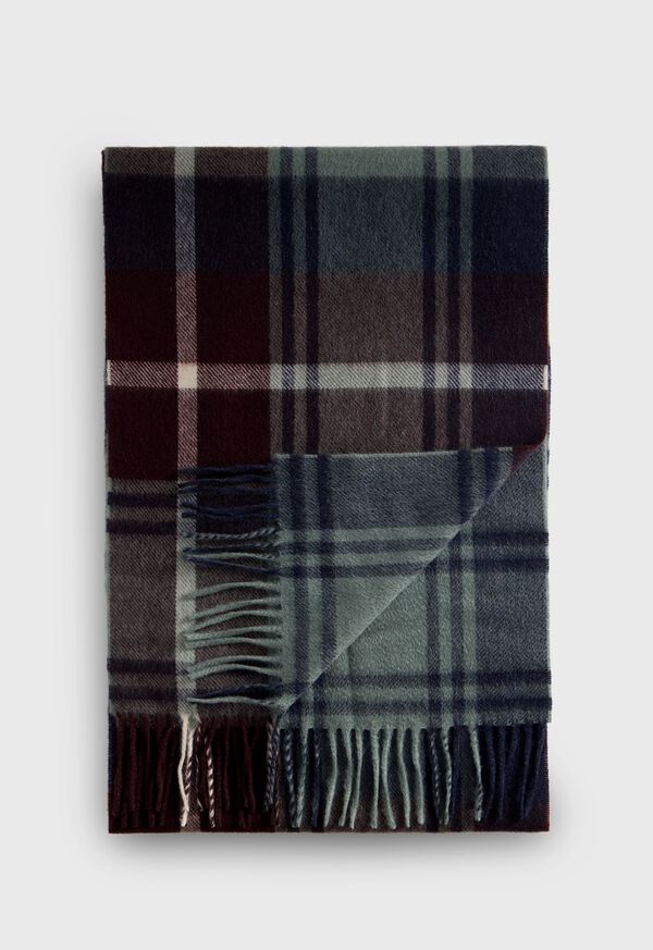 paul stuart Woven Cashmere Plaid Scarf