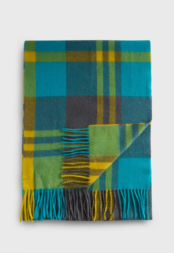 paul stuart Woven Cashmere Plaid Scarf