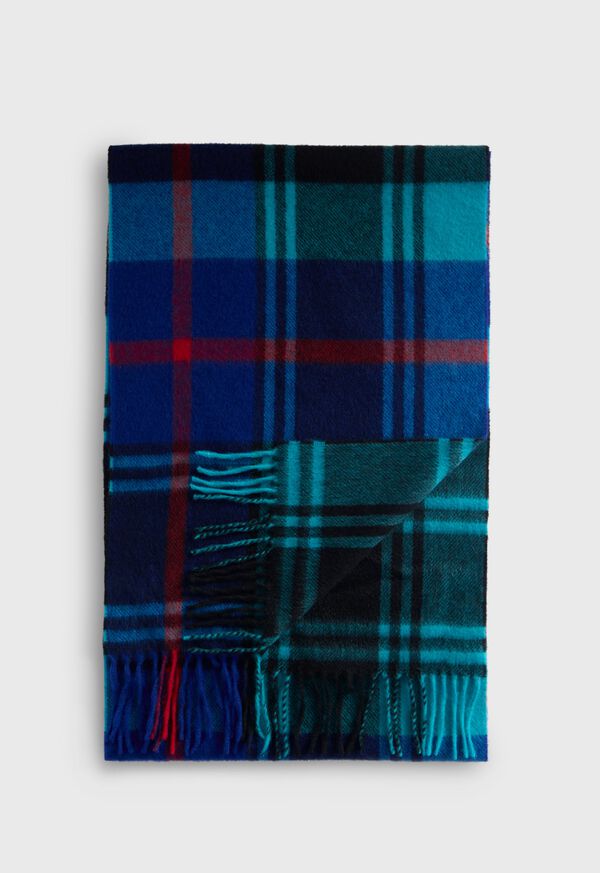 paul stuart Woven Cashmere Plaid Scarf