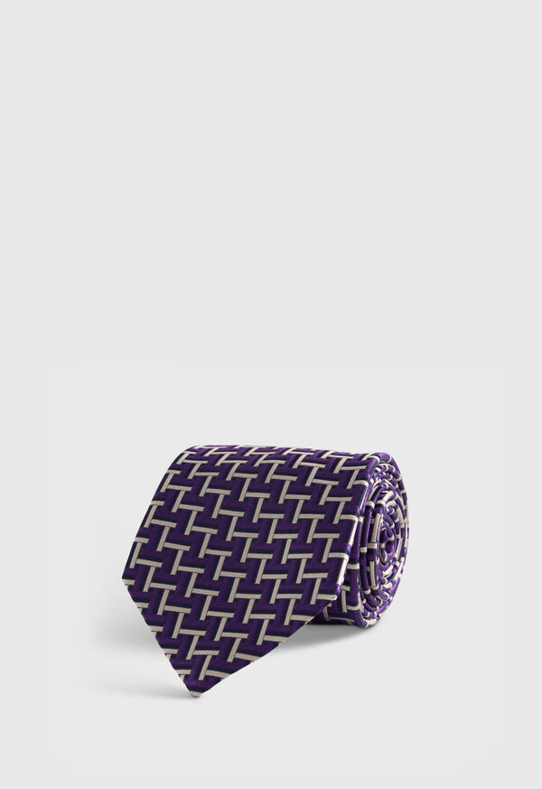 paul stuart Woven Silk Basketweave Tie
