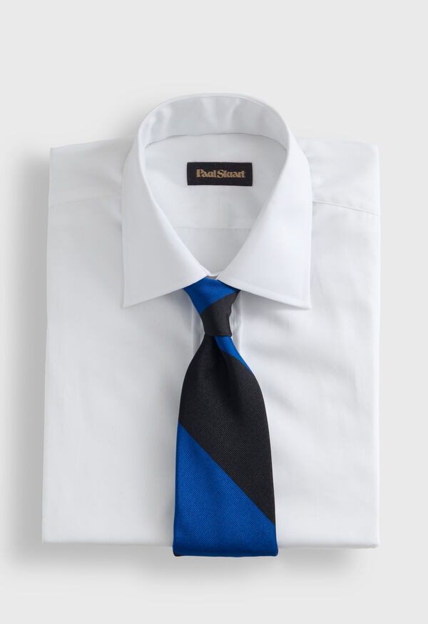 Paul Stuart Woven Silk Block Stripe Tie