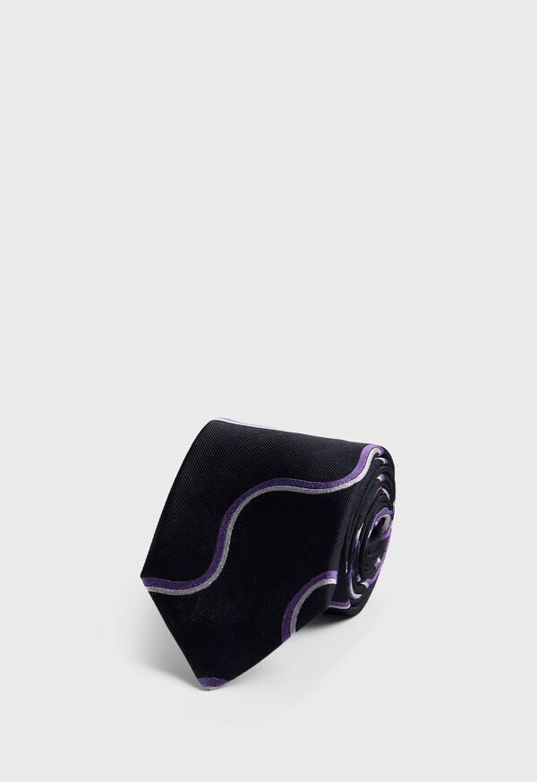 paul stuart Woven Silk Deco Wave Tie