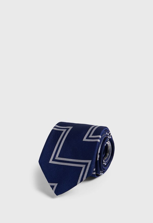 paul stuart Woven Silk Deco Zig Zag Tie
