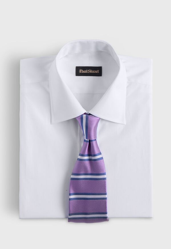 Paul Stuart Woven Silk Horizontal Bar Stripe