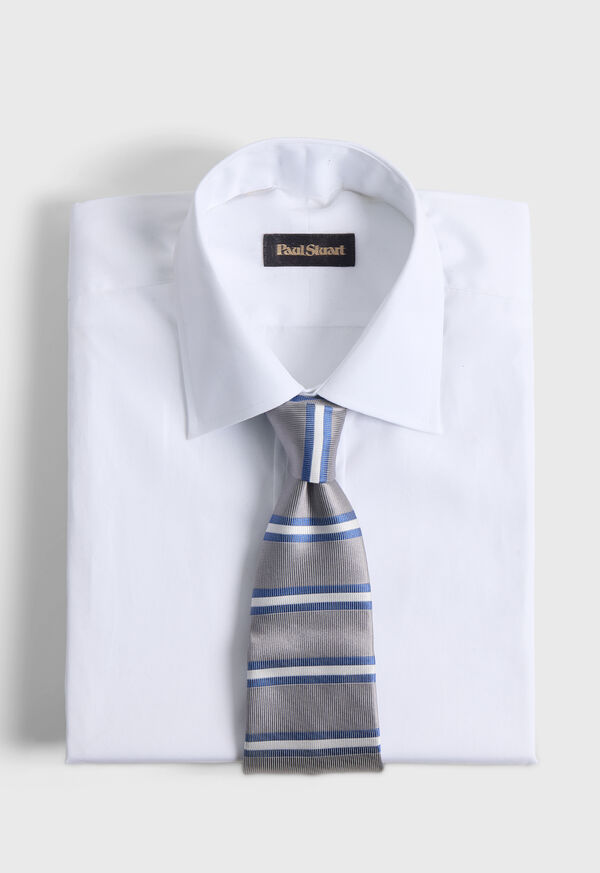 Paul Stuart Woven Silk Horizontal Bar Stripe