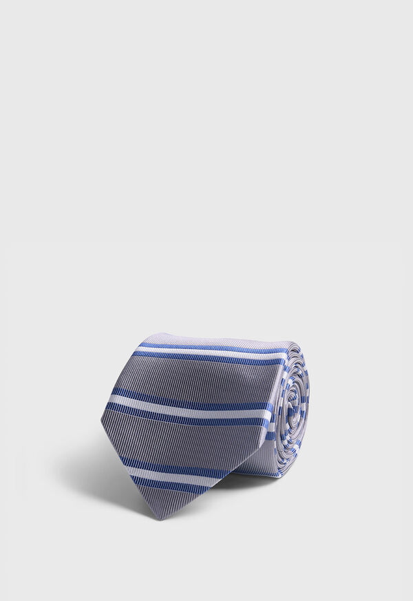 paul stuart Woven Silk Horizontal Bar Stripe