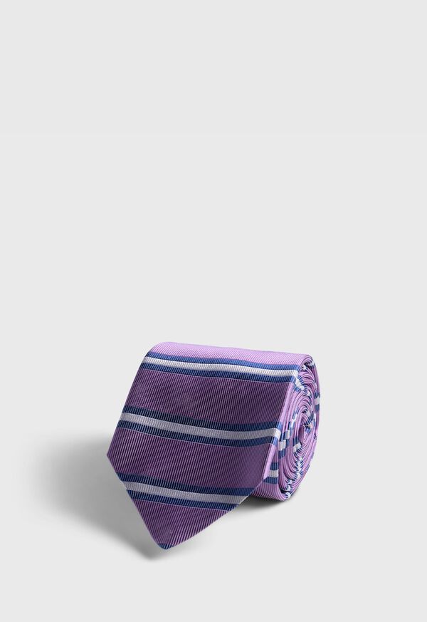 paul stuart Woven Silk Horizontal Bar Stripe