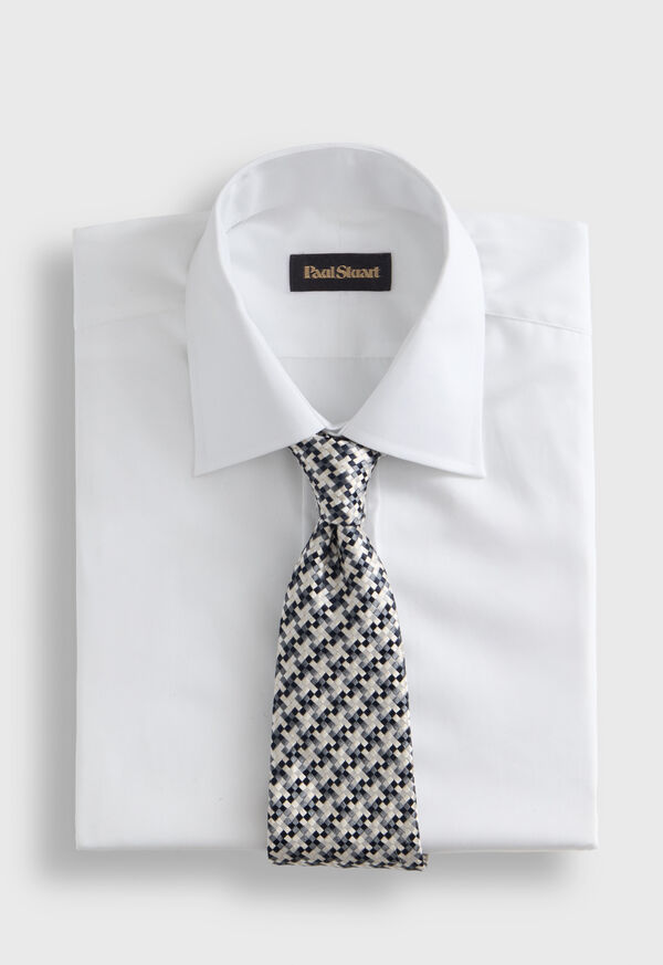 Paul Stuart Woven Silk Houndstooth Tie