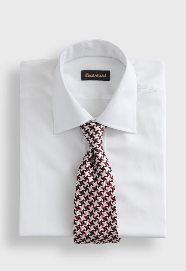 Paul Stuart Woven Silk Houndstooth Tie