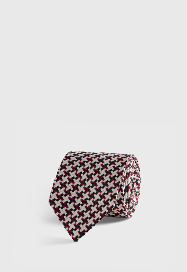 paul stuart Woven Silk Houndstooth Tie