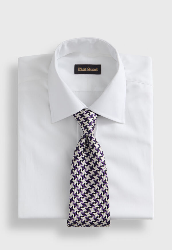 Paul Stuart Woven Silk Houndstooth Tie
