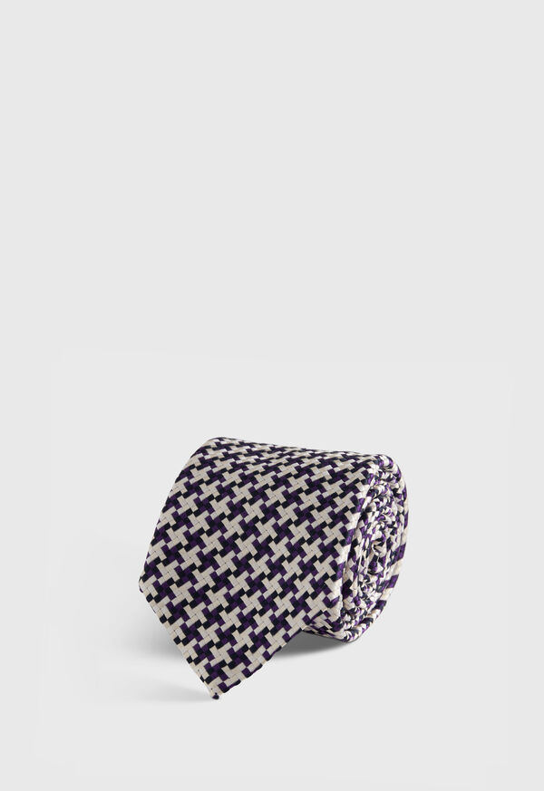 paul stuart Woven Silk Houndstooth Tie