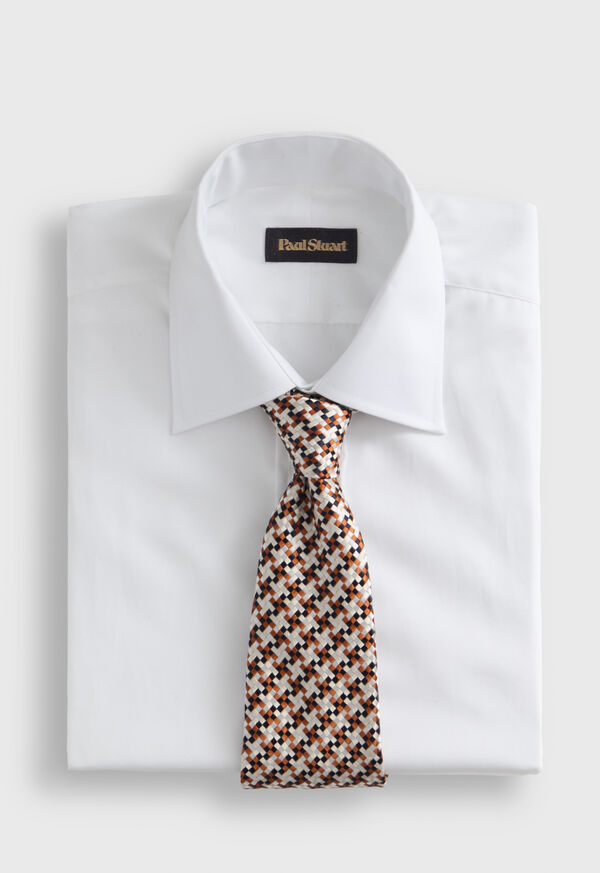 Paul Stuart Woven Silk Houndstooth Tie