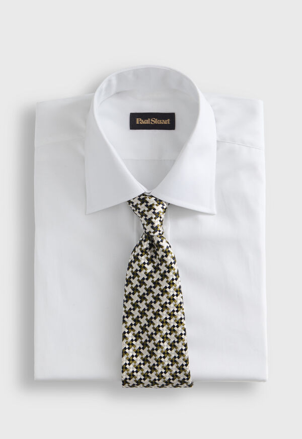 Paul Stuart Woven Silk Houndstooth Tie