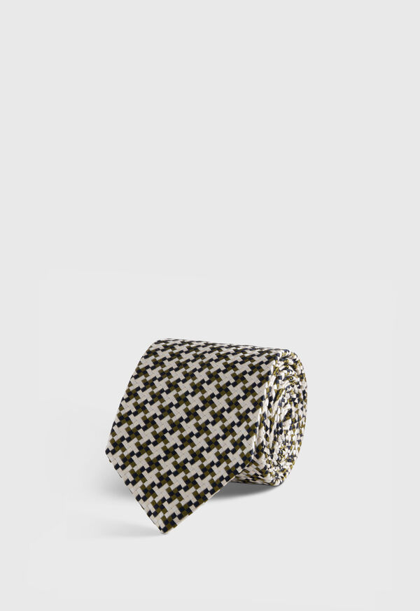 paul stuart Woven Silk Houndstooth Tie