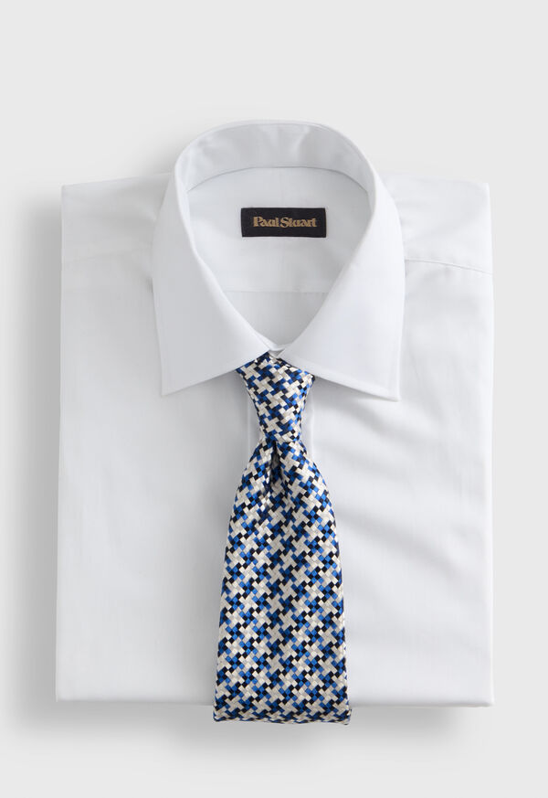Paul Stuart Woven Silk Houndstooth Tie