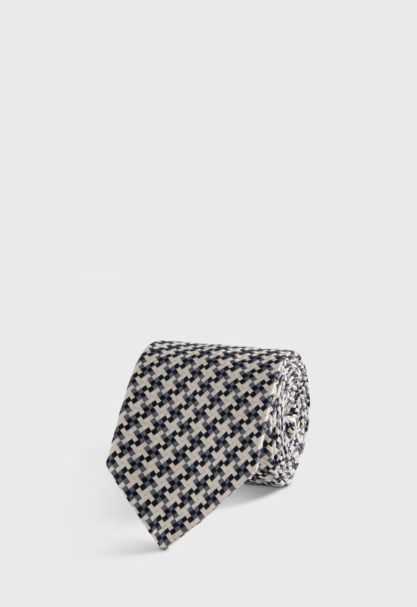 paul stuart Woven Silk Houndstooth Tie