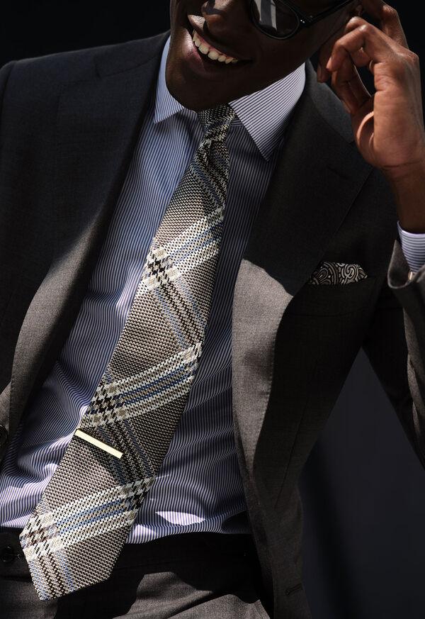 Paul Stuart Woven Silk Large Plaid Tie