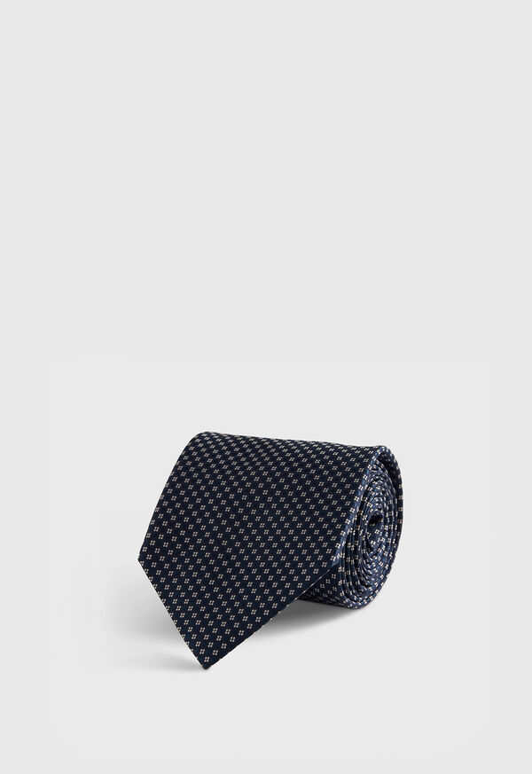 paul stuart Woven Silk Micro Jacquard Tie