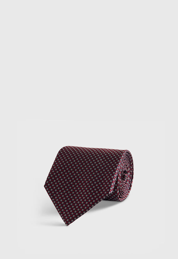 paul stuart Woven Silk Micro Jacquard Tie