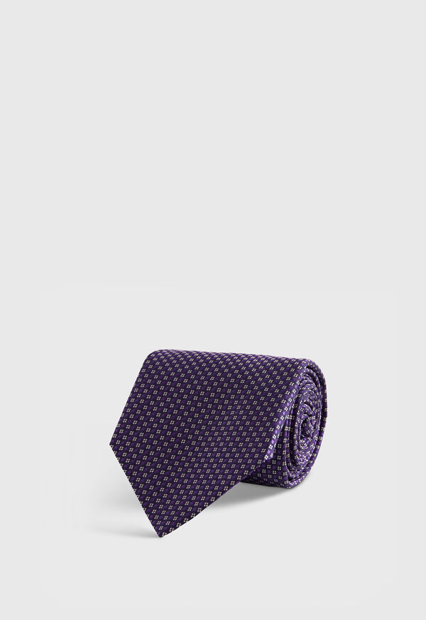 paul stuart Woven Silk Micro Jacquard Tie