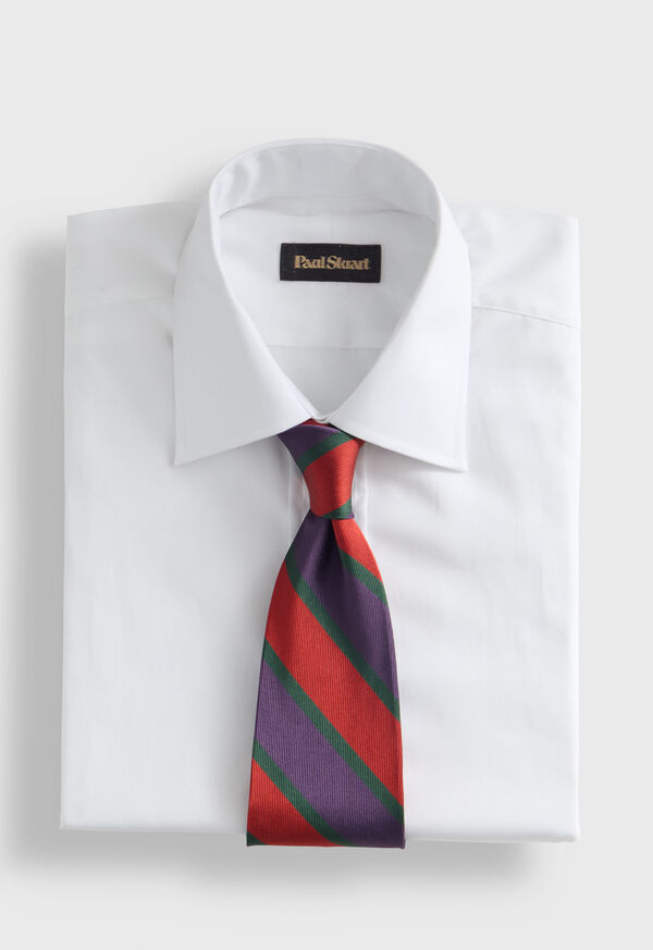 Paul Stuart Woven Silk Multi Color Stripe Tie