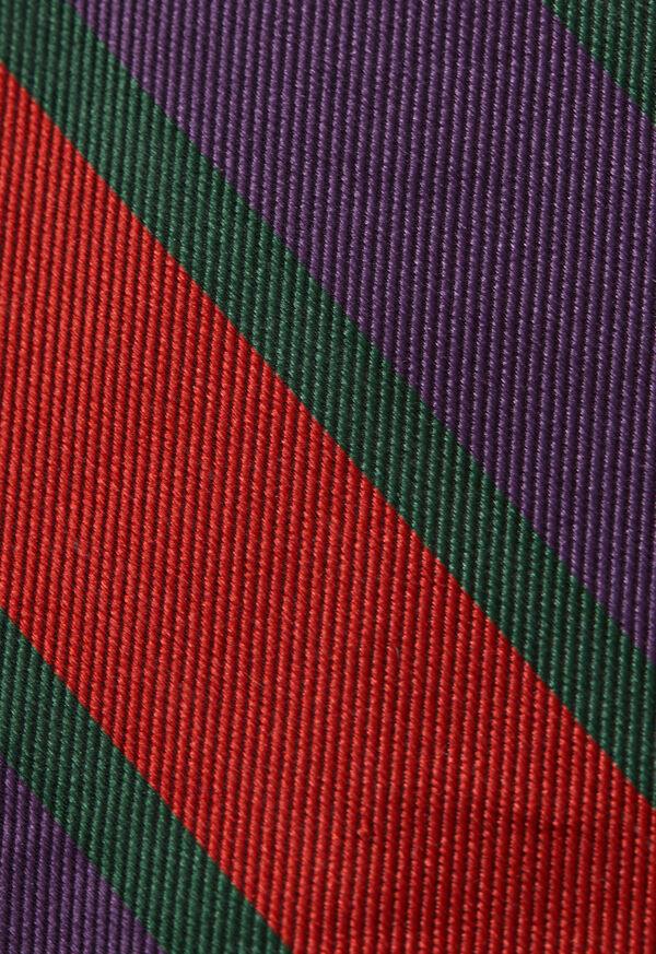 Paul Stuart Woven Silk Multi Color Stripe Tie