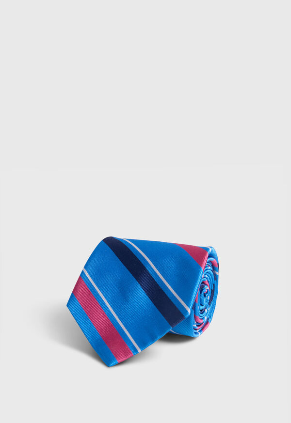 paul stuart Woven Silk Multi-Color Stripe Tie