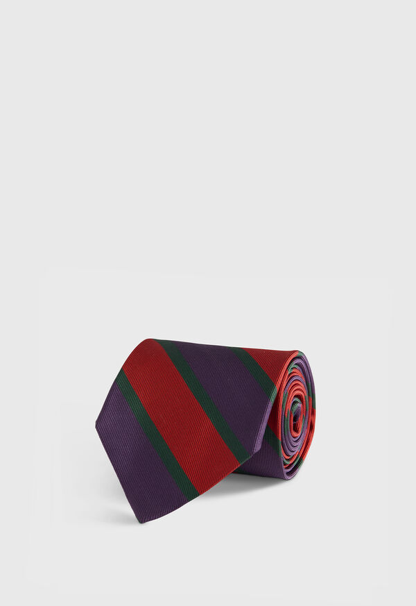 paul stuart Woven Silk Multi Color Stripe Tie