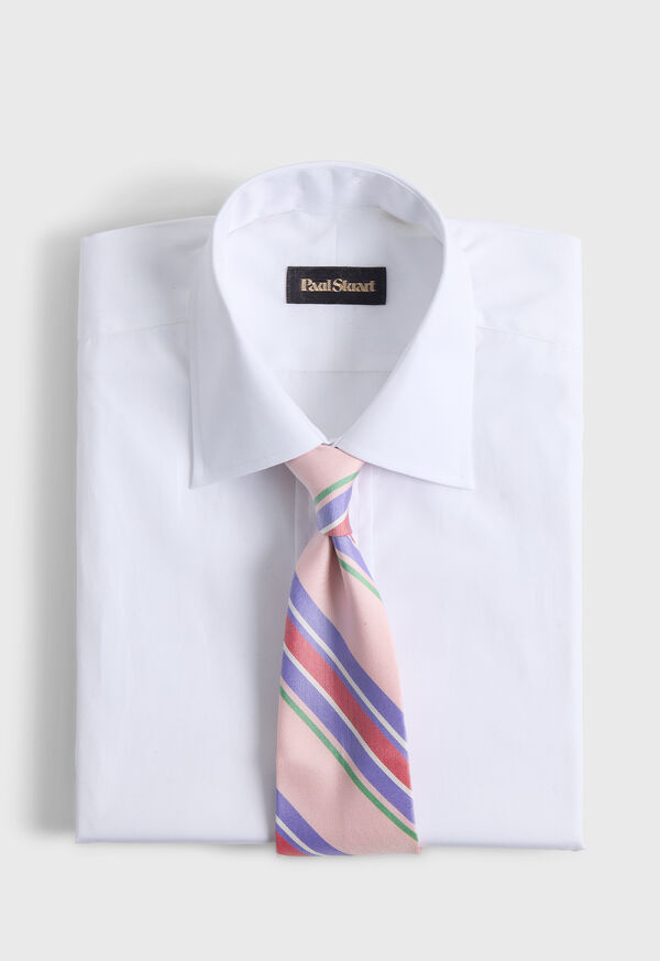 Paul Stuart Woven Silk Oxford Stripe Tie