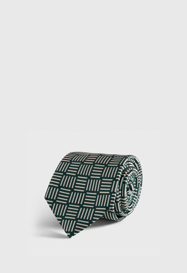 paul stuart Woven Silk Parquet Tie